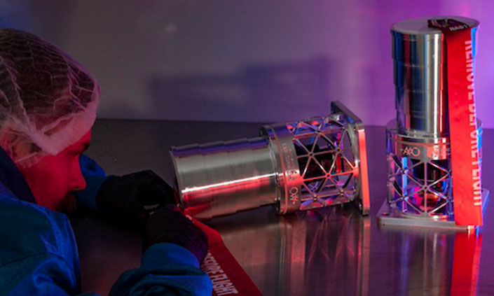Scientist setting up thermal camera
