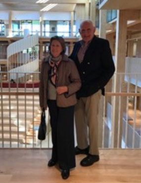 Jill and John Curtin at Macquarie Law Building