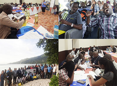 Groups of people involved in the Smart Seas Africa program