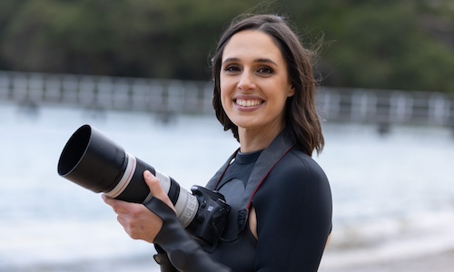 Dr Vanessa Pirotta with camera