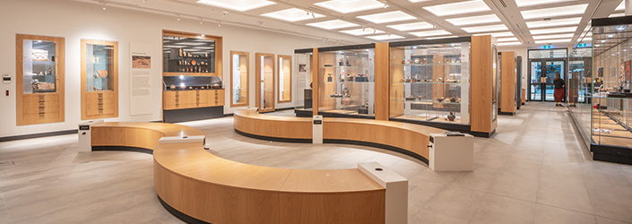 View of the museum gallery