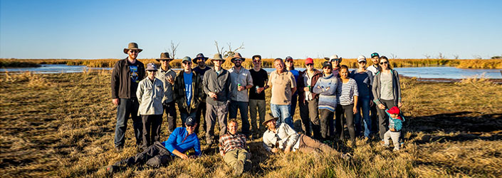 The wetlands in drylands research team
