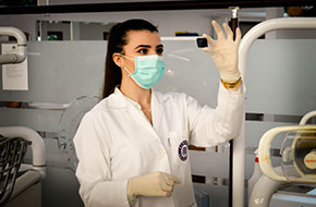 Scientist examining in a medical lab