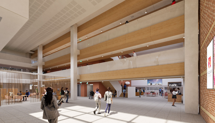 Foyer entrance and megalab