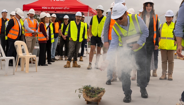 Smoking Ceremony at Building Topping out event