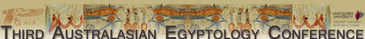 Third Australasian Egyptology Conference Header