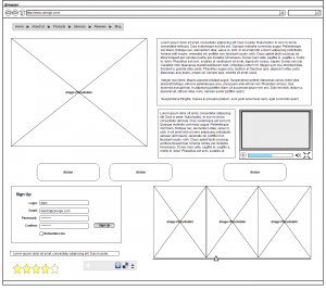 Example of a wireframe