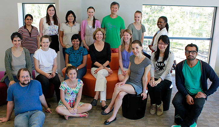  Professor Katherine Demuth (centre) with her team