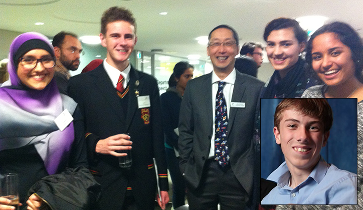  [Centre] Pro Vice-Chancellor (Learning and Teaching) Professor Sherman Young with GLEP students. [Inset] Daniel Clarke.