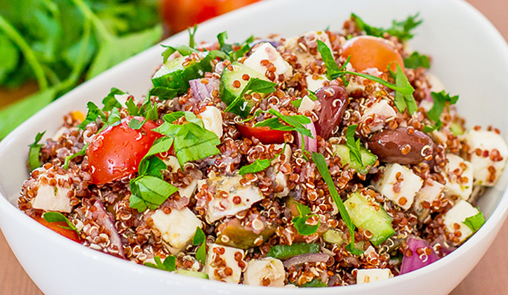  The Mediterranean red quinoa and feta salad is a perfect accompaniment or stand alone dish.