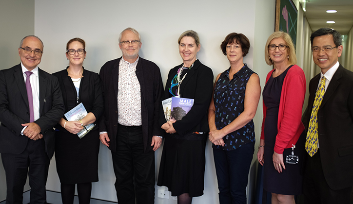  [L-R]: Professor John Boyages, Lymphoedema Program Director; Dr Meredith Simcock; Associate Professor Håkan Brorson; Dr Alessandra Canal; Peggy Williams, lymphoedema therapist; Louise Koelmeyer, Lymphoedema Program Manager; and Dr Thomas Lam, Liposuction plastic surgeon, Macquarie University Hospital.