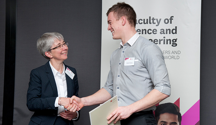  Professor Barbara Messerle with Samuel Henman, one of the evening’s award winners. Photo: Effy Alexakis, Photowrite.