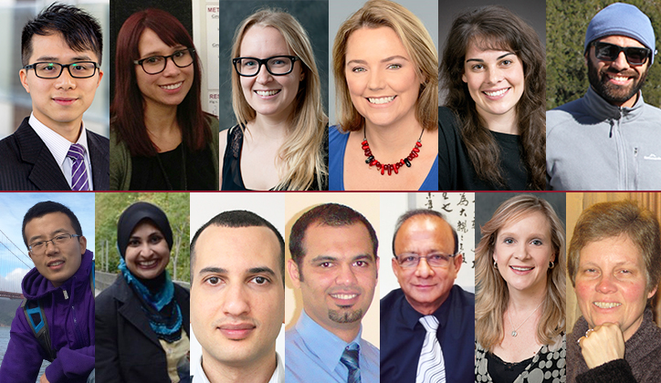  Top [L-R] Stanley Choi, Dr Sarah Baracz, Dr Miriam Forbes, Rosalind Walsh, Jamie Nowlan and Diego Barneche Rosado. Bottom [L-R] Chengxin Jiang, Sadia Mahboob, Dr Ibrahim M. Salman, Dr Omar Al-adhami, Professor Chris Patel, Professor Jennifer Hudson and Associate Professor Kay Bussey.