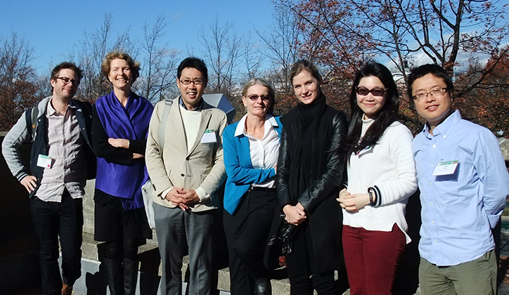  [L-R] Ben Davies, Distinguished Professor Katherine Demuth, Dr Naoto Yamane, Associate Professor Rosalind Thornton, Kelly Rombough, Hui Chen, Dr Weiyi Ma.