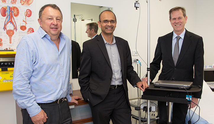  [L-R] David Gillatt, Monish Patel and Howard Gurney. Photo: Chris Stacey.